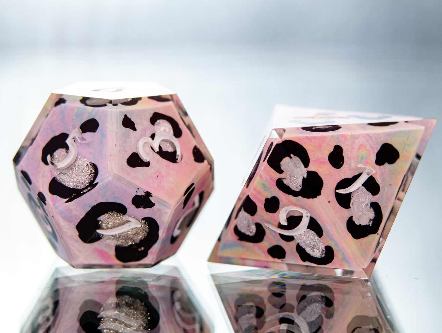 Lisa Frank Fever Dream - 7 Piece Handmade Resin Dice