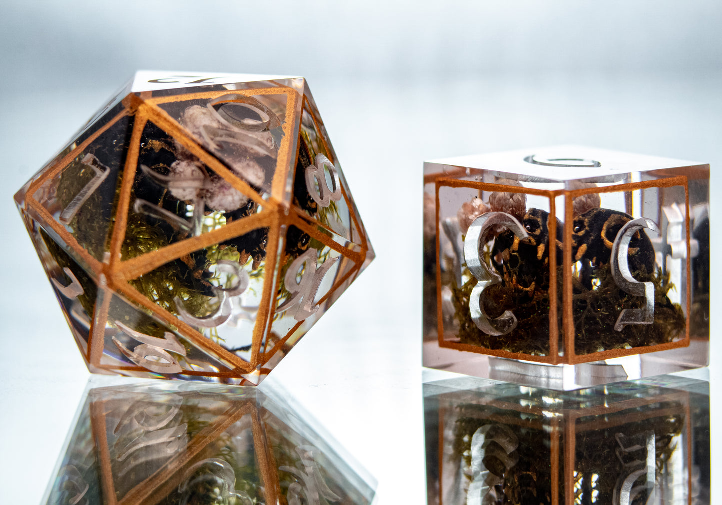 Dearly Departed - 7 Piece Handmade Resin Dice
