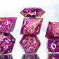 Gold and Purple Haze - 7 Piece Handmade Resin Dice