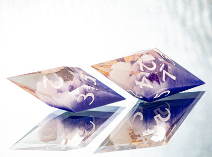 Amethyst Sunset - 7 Piece Handmade Resin Dice