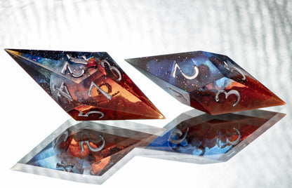 Cosmic Cliffs - 7 Piece Handmade Resin Dice