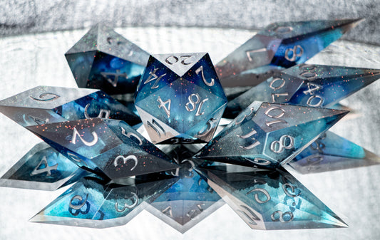 Northern Lights - 7 Piece Handmade Resin Dice