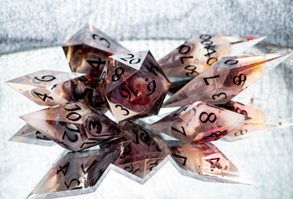 Volcanic Aftermath - 7 Piece Handmade Resin Dice