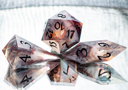 Volcanic Aftermath - 7 Piece Handmade Resin Dice