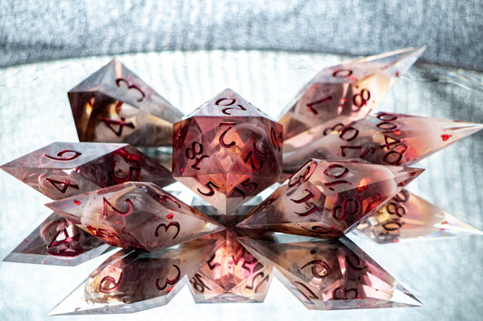 Volcanic - 7 Piece Handmade Resin Dice