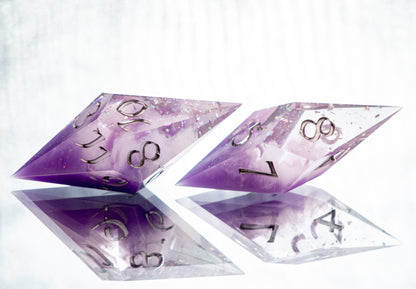 Lavender Dreams - 7 Piece Handmade Resin Dice