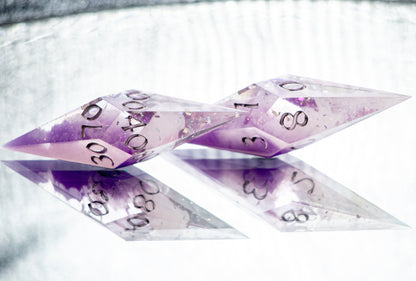 Lavender Dreams - 7 Piece Handmade Resin Dice