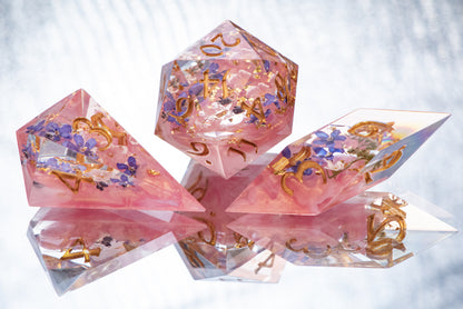 First Love - 7 Piece Handmade Resin Dice