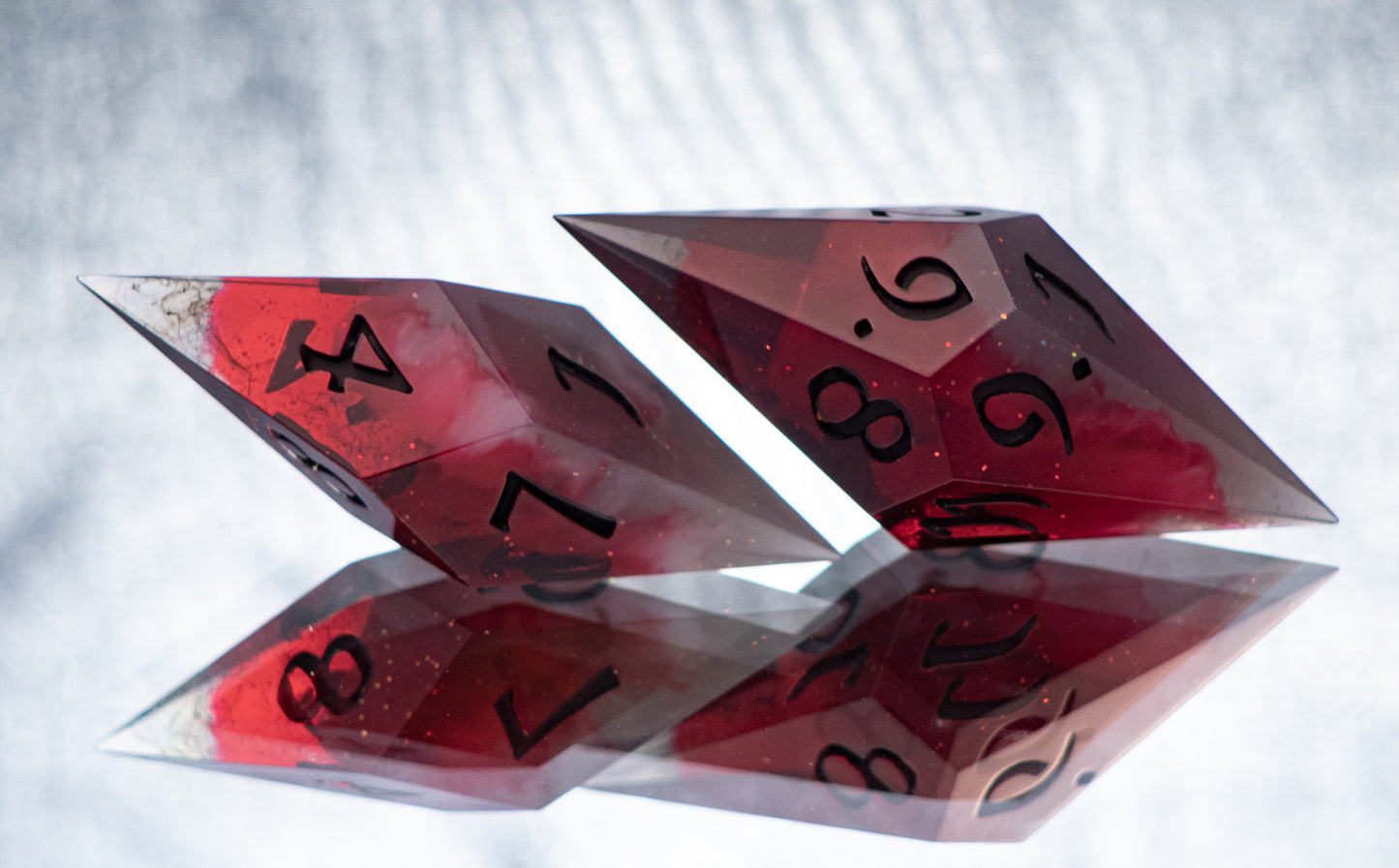 Vampiric - 7 Piece Handmade Resin Dice