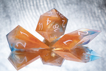 Azerite - 7 Piece Handmade Resin Dice