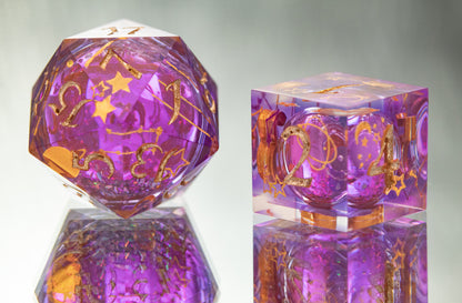 Witch's Brew - Liquid Core 7 Piece Handmade Resin Dice