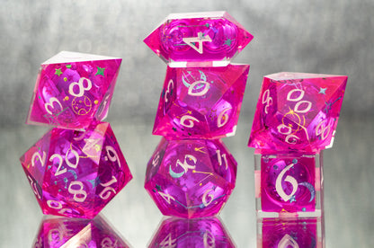 Party Magic - Liquid Core 7 Piece Handmade Resin Dice