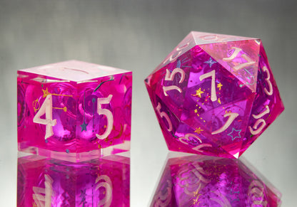 Party Magic - Liquid Core 7 Piece Handmade Resin Dice