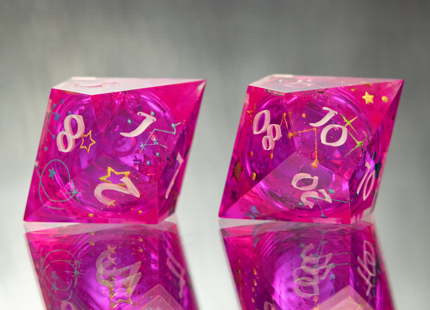 Party Magic - Liquid Core 7 Piece Handmade Resin Dice