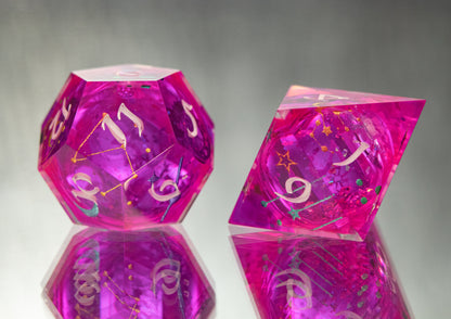 Party Magic - Liquid Core 7 Piece Handmade Resin Dice