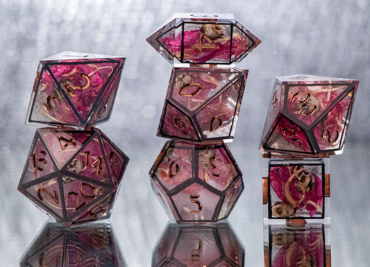 Forgotten Lovers - 7 Piece Handmade Resin Dice