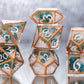 Flowers Through the Fog - 7 Piece Handmade Resin Dice