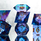 Cosmic Magic: 7 Piece Handmade Resin Dice