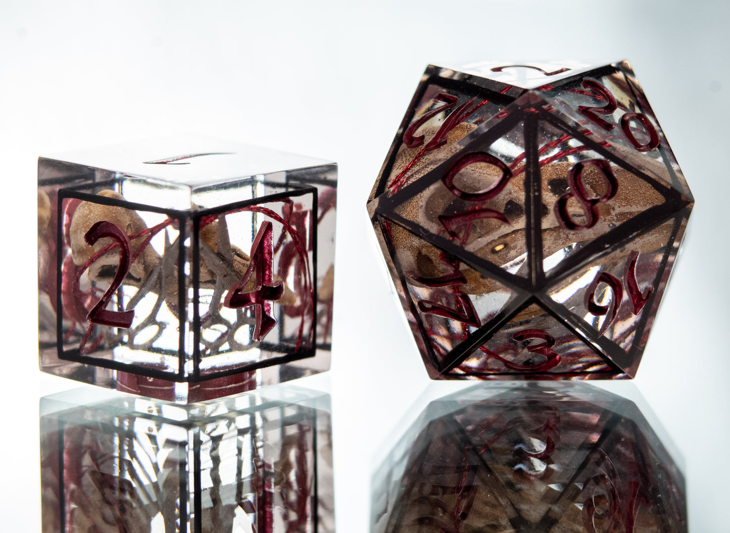 Fun Scary - 7 Piece Handmade Resin Dice