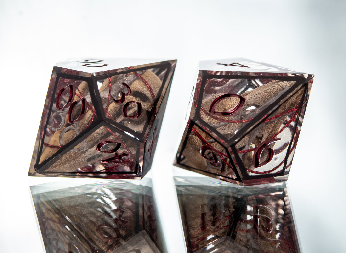 Fun Scary - 7 Piece Handmade Resin Dice