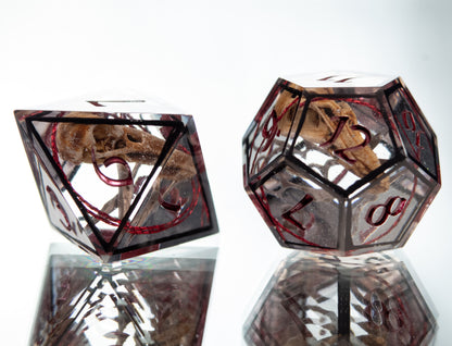 Fun Scary - 7 Piece Handmade Resin Dice