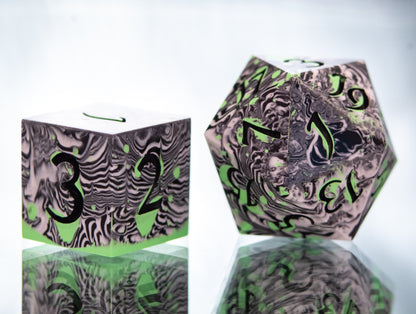 Ectoplasm: 7 Piece Handmade Resin Dice