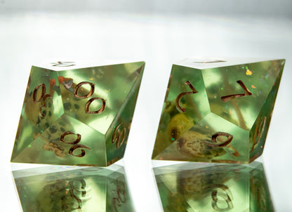 Gelatinous Fate - 7 Piece Handmade Resin Dice