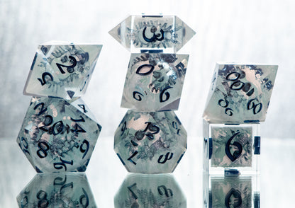 Frost Lich - 7 Piece Handmade Resin Dice