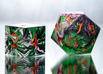 Fright Night: 7 Piece Handmade Resin Dice