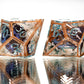 Blue Floral Lepidoptera - 7 Piece Handmade Resin Dice