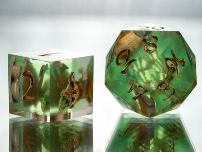 Gelatinous Fate - 7 Piece Handmade Resin Dice