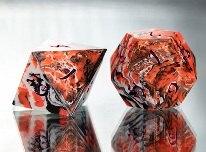 Gritty's Halloween Special: 7 Piece Handmade Resin Dice