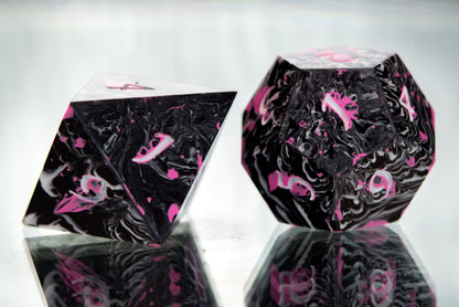 Meet me at Hot Topic: 7 Piece Handmade Resin Dice