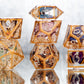Antique Floral Lepidoptera - 7 Piece Handmade Resin Dice