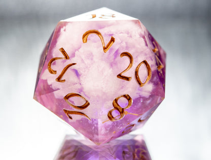 Amethyst Clouds - Oversized Extra Large D20