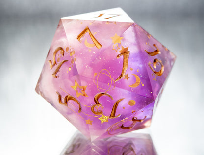 Amethyst Clouds - Oversized Extra Large D20