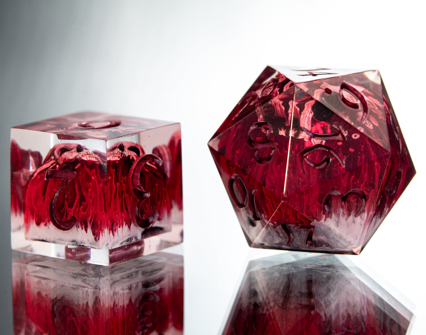 Blood Lich - 7 Piece Handmade Resin Dice