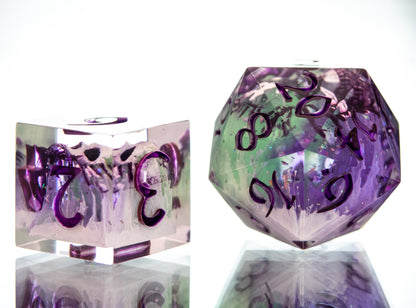 Poison Lich - 7 Piece Handmade Resin Dice