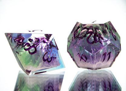 Poison Lich - 7 Piece Handmade Resin Dice