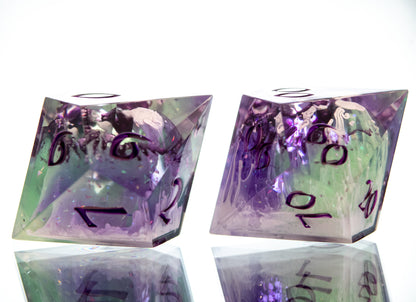 Poison Lich - 7 Piece Handmade Resin Dice