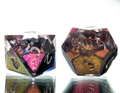 Phantasmic Horror - 7 Piece Handmade Resin Dice