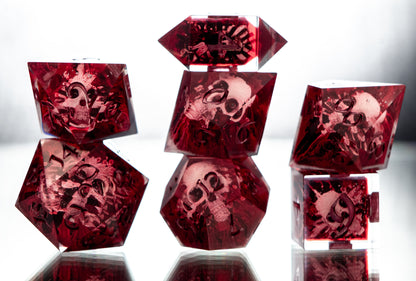 Blood Lich - 7 Piece Handmade Resin Dice