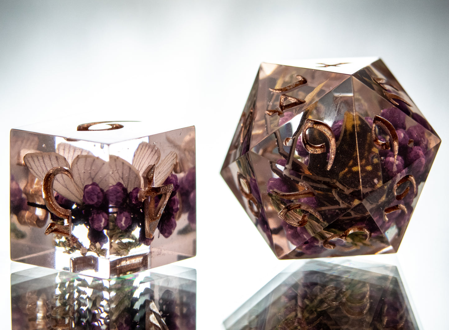 Dark Decadence - 7 Piece Handmade Resin Dice