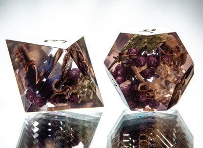 Dark Decadence - 7 Piece Handmade Resin Dice