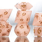 Rose Quartz Kintsugi - 7 Piece Handmade Resin Dice