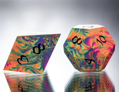 Radical Rainbow - 7 Piece Handmade Resin Dice