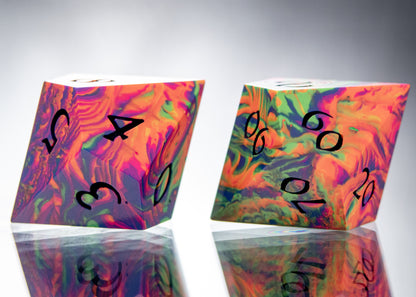 Radical Rainbow - 7 Piece Handmade Resin Dice