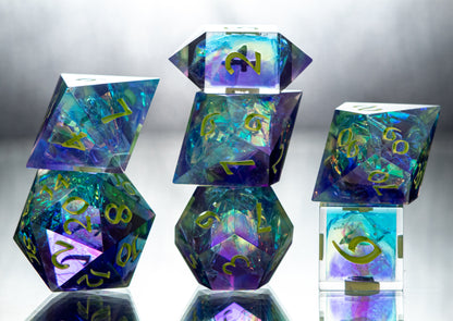 Arcane Energy: 7 Piece Handmade Resin Dice