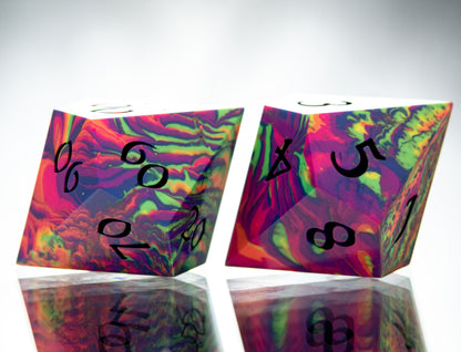 Radical Rainbow - 7 Piece Handmade Resin Dice