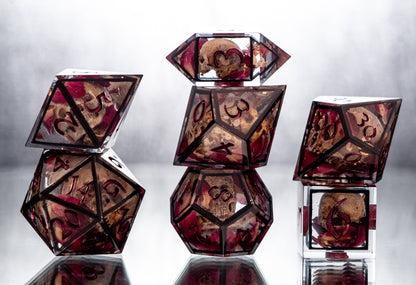 Memento Mori - 7 Piece Handmade Resin Dice